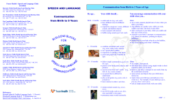 SPEECH AND LANGUAGE Communication from