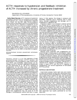 ACTH responses to hypotension and feedback inhibition of ACTH