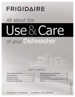 Dishwasher - Frigidaire
