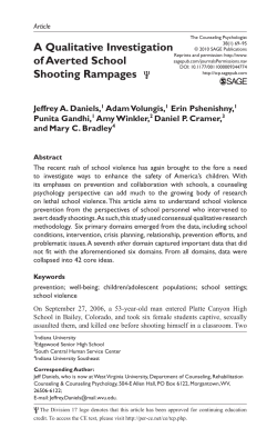 A Qualitative Investigation of Averted School Shooting Rampages