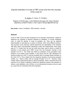 Estimation of crude oil TBP from crude viscosity (PDF