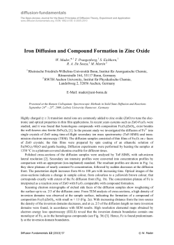 Iron Diffusion and Compound Formation in Zinc Oxide