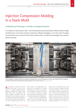 Injection Compression Molding in a Stack Mold