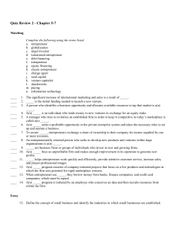 Quiz Review 2 - Chapter 5-7