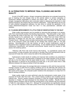 IX. ALTERNATIVES TO IMPROVE TIDAL FLUSHING AND WATER