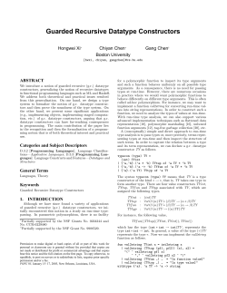 Guarded Recursive Datatype Constructors