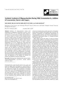 Synbiotic Synthesis of Oligosaccharides During Milk Fermentation