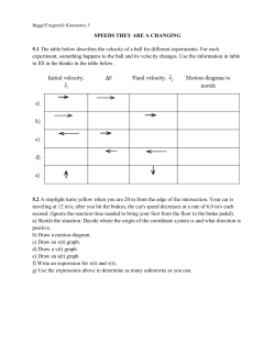 SPEEDS THEY ARE A CHANGING 5.1 The table below describes
