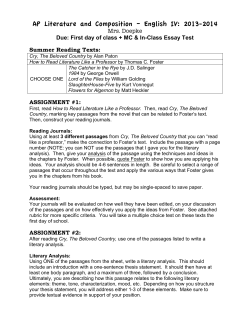 AP Summer Reading Assignment 2013_Doepke