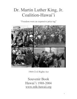 Dr. Martin Luther King Jr. Coalition - Hawaii - MLK