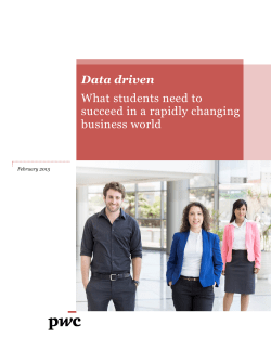 Data driven What students need to succeed in a rapidly