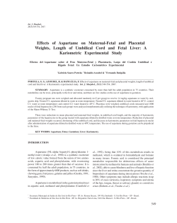 Effects of Aspartame on Maternal-Fetal and Placental
