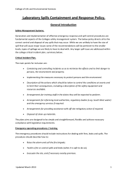 Laboratory Spills Containment and Response Policy.