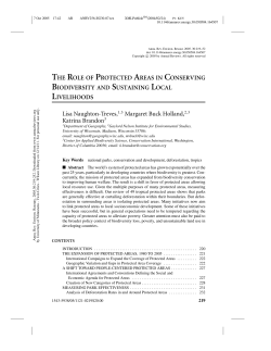 the role of protected areas in conserving biodiversity and sustaining