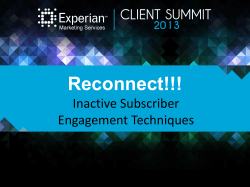 Inactive Subscriber Engagement Techniques
