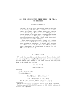 ON THE AXIOMATIC DEFINITION OF REAL JB&lowast;