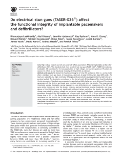 Do electrical stun guns (TASER-X26w) affect the functional integrity