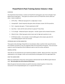 Review the Instructional Game PDF here - Training