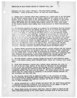 I ORANDUM. ON NAACP BRANCH MEETING OF FEBRUARY 27th