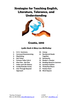 Strategies for Teaching English - Mary Lou McCloskey`s Resource