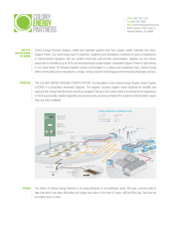 Colony Energy Partners designs, builds and operates systems that
