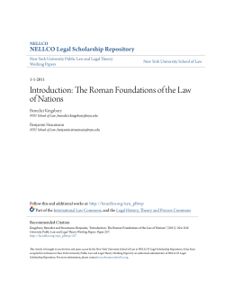 Introduction: The Roman Foundations of the Law of Nations