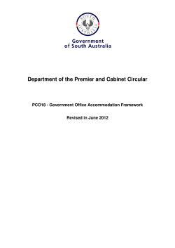 Department of the Premier and Cabinet Circular
