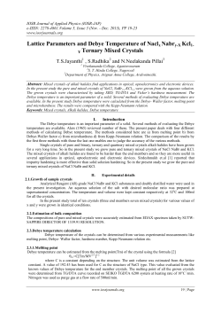 Lattice Parameters and Debye Temperature of Naclx Nabry