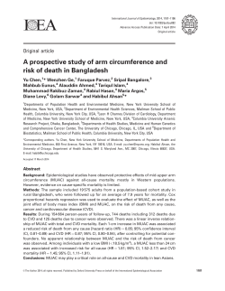 A prospective study of arm circumference and risk of death in