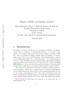 Dupin cyclides osculating surfaces arXiv