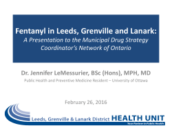 Fentanyl in Leeds, Grenville and Lanark: