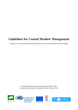 Guidelines for Coastal Meadow Management