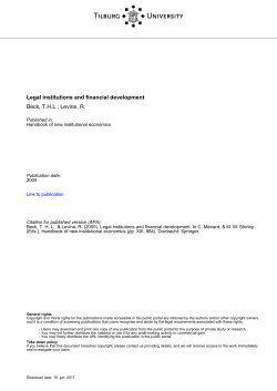Legal Institutions and Financial Development