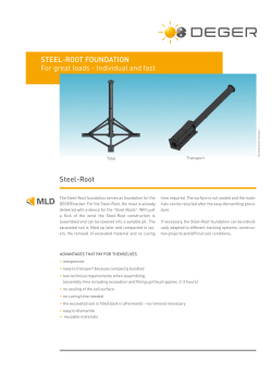 Steel-Root STEEL-ROOT FOUNDATION For great loads