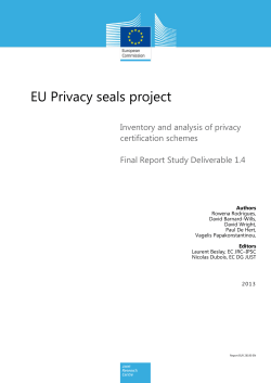 EU Privacy seals project