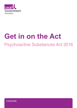 Get in on the Act - Psychoactive Substances Act 2016