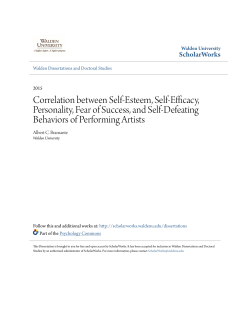 Correlation between Self-Esteem, Self-Efficacy
