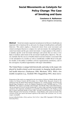 Social Movements as Catalysts for Policy Change - UNC