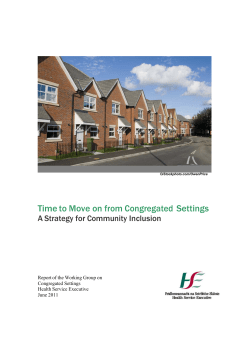 Time to Move on from Congregated Settings