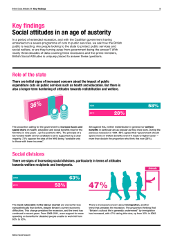 Key findings Social attitudes in an age of austerity