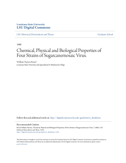 Chemical, Physical and Biological Properties of Four Strains of