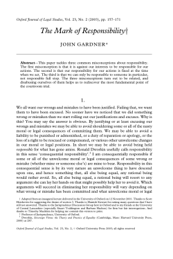 The Mark of Responsibilityy - Oxford Academic