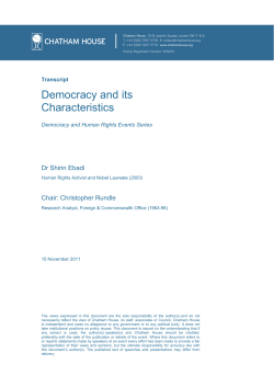 Democracy and its Characteristics
