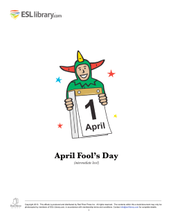 April Fool`s Day - Speak English Center