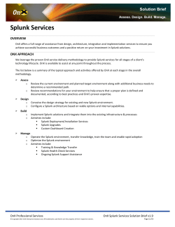 OnX Splunk Services Solution Brief