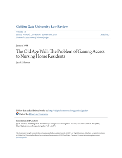 The Problem of Gaining Access to Nursing Home Residents