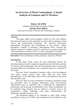 An Overview of Work Contentment