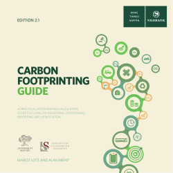 Carbon Footprinting Guide Nedbank aims to make carbon