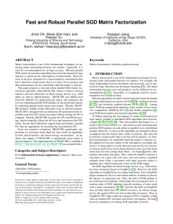 Fast and Robust Parallel SGD Matrix Factorization