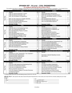SPANISH IEP &ndash; B-Level &ndash; CIVIL ENGINEERING
